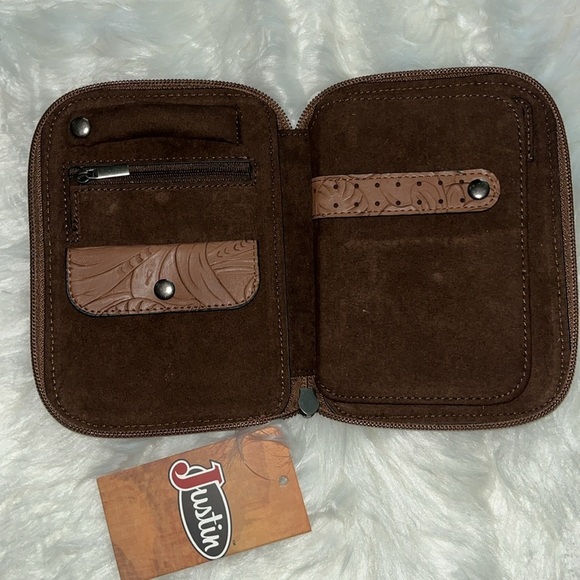 🆕 Justin Boots Jewelry Organizer Zipper Bag Pouch Travel - Picture 4 of 8
